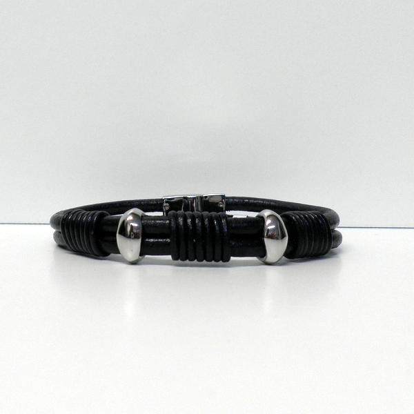 Bracelet Lotus cuir noir LS1389-2/2
