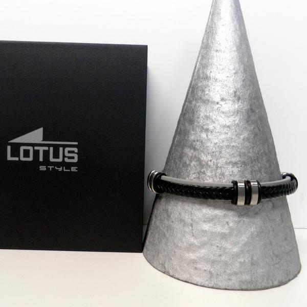 Bracelet Lotus Cuir Noir LS1829-2/4