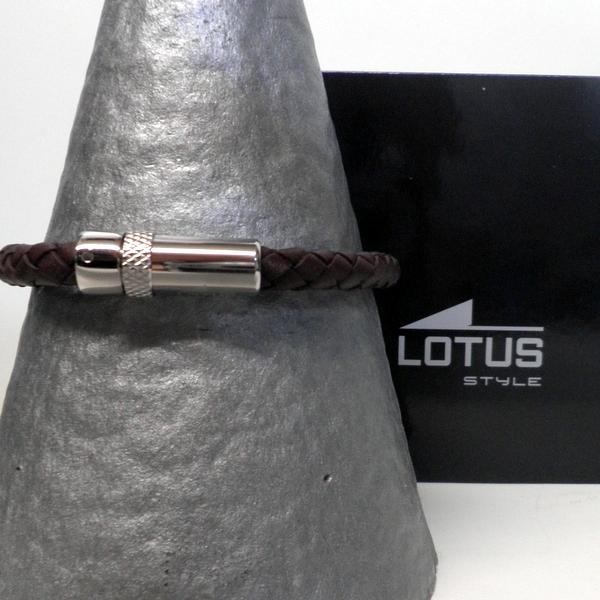 Bracelet Lotus Cuir Marron LS1697-2/1