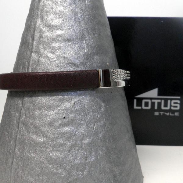Bracelet Lotus Cuir Marron LS1653-2/1